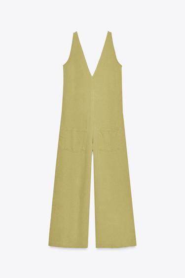 COMBINAISON INTERLOCK LAVÉ - Vert olive de Zara - Image 6
