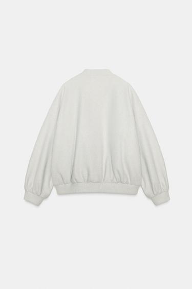 BLOUSON BOMBER OVERSIZE SOFT - Écru de Zara - Image 8