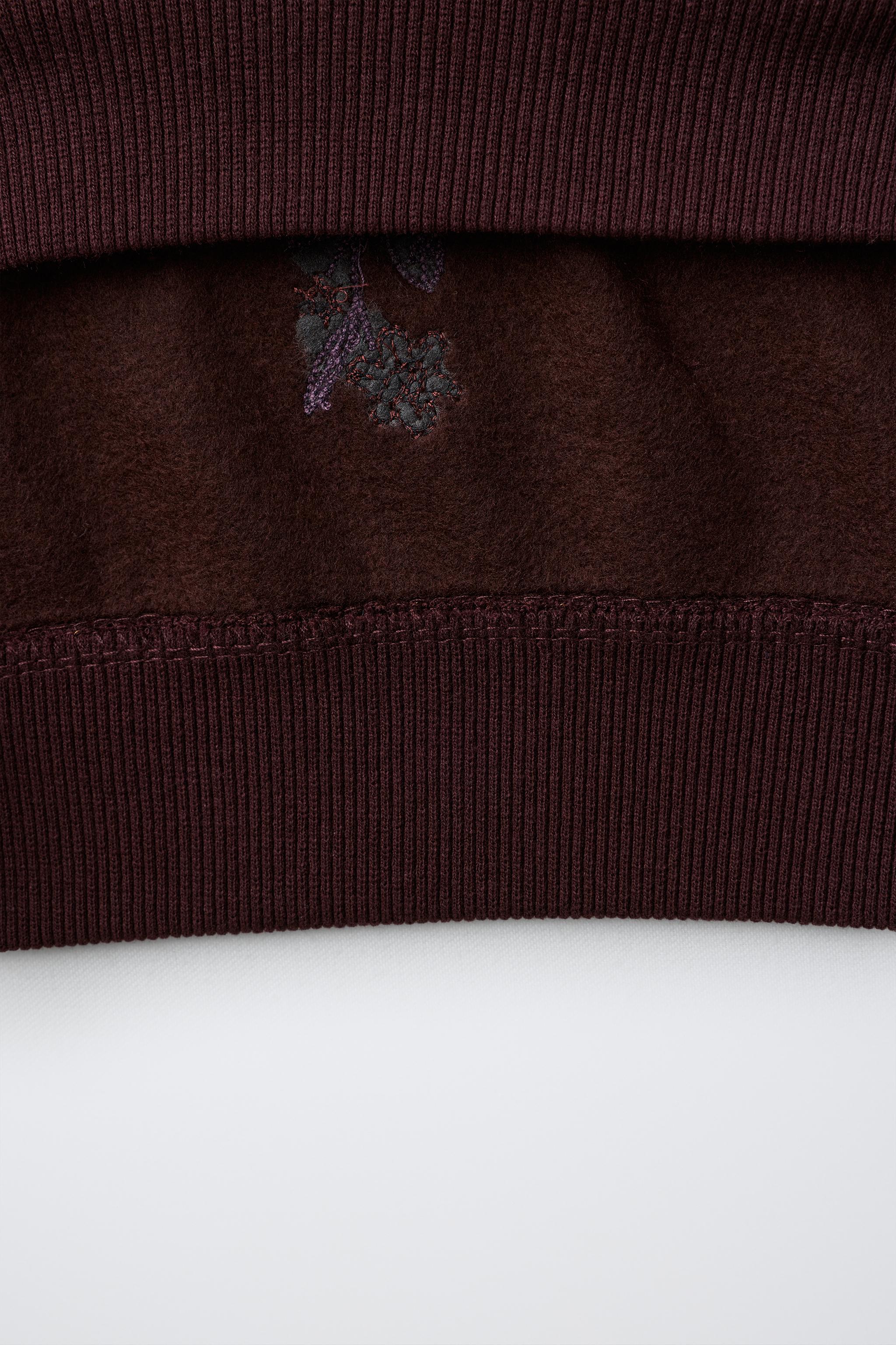 BEADED FLORAL SWEATSHIRT