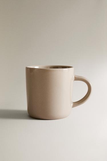 STONEWARE MUG - Taupe grey by Zara