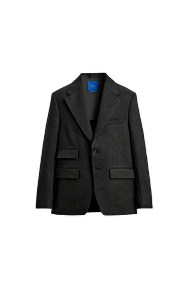 100% LINEN TWILL SUIT BLAZER AARON LEVINE X ZARA