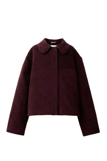 CAZADORA VELVET CUELLO BOBO - Burgundy de Zara