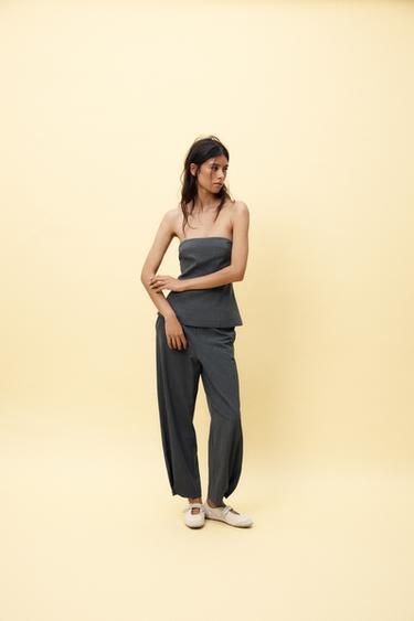 TOP PALABRA DE HONOR - Gris oscuro de Zara