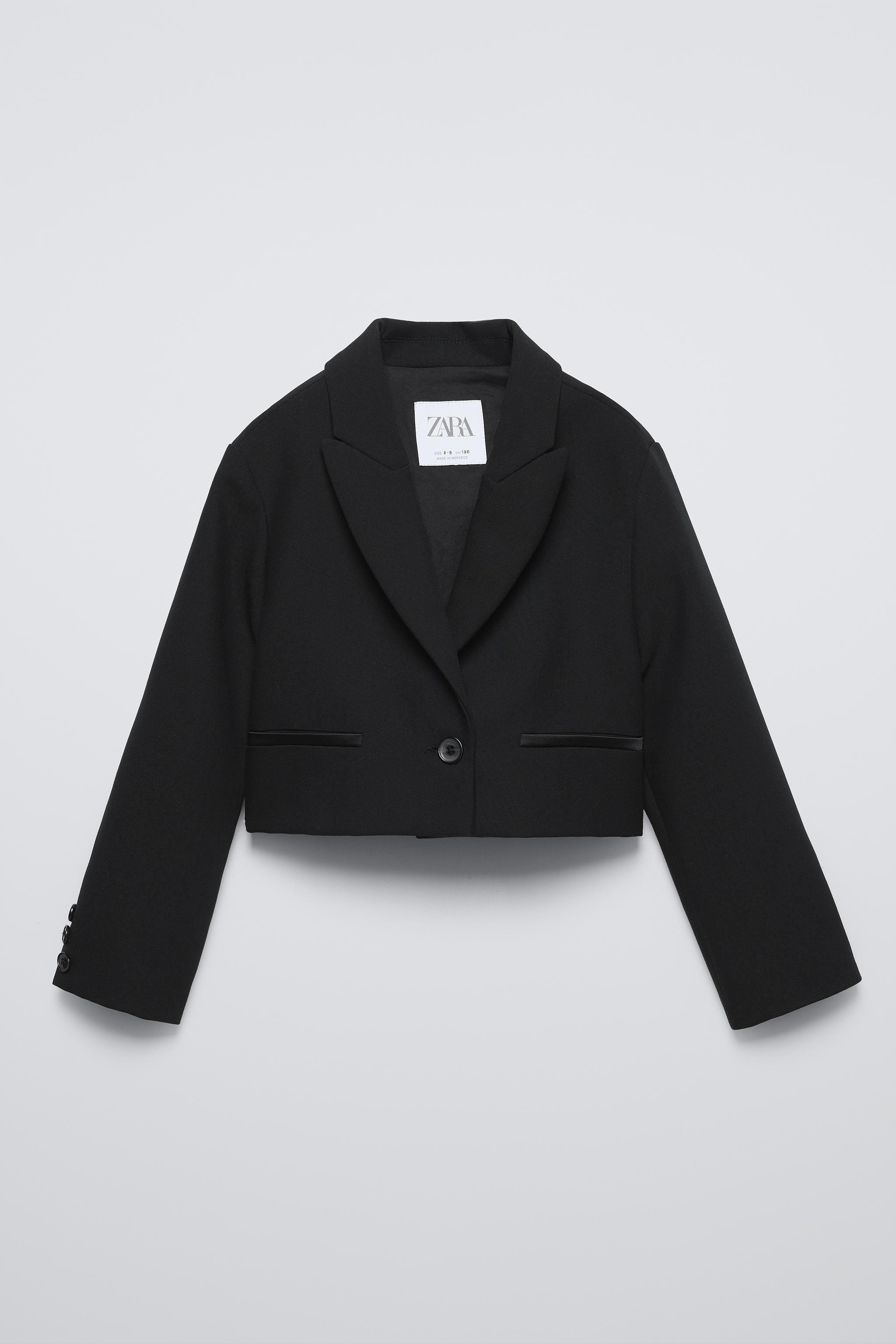 Cropped blazer zara on sale