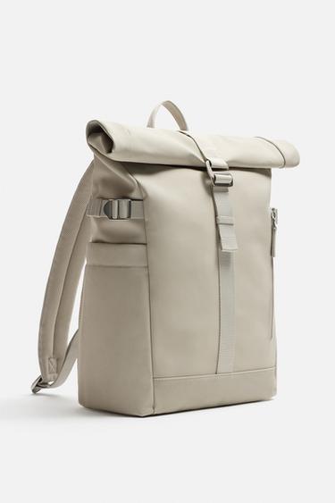 SAC À DOS TECHNIQUE À RABAT - Blanc écru de Zara - Image 3