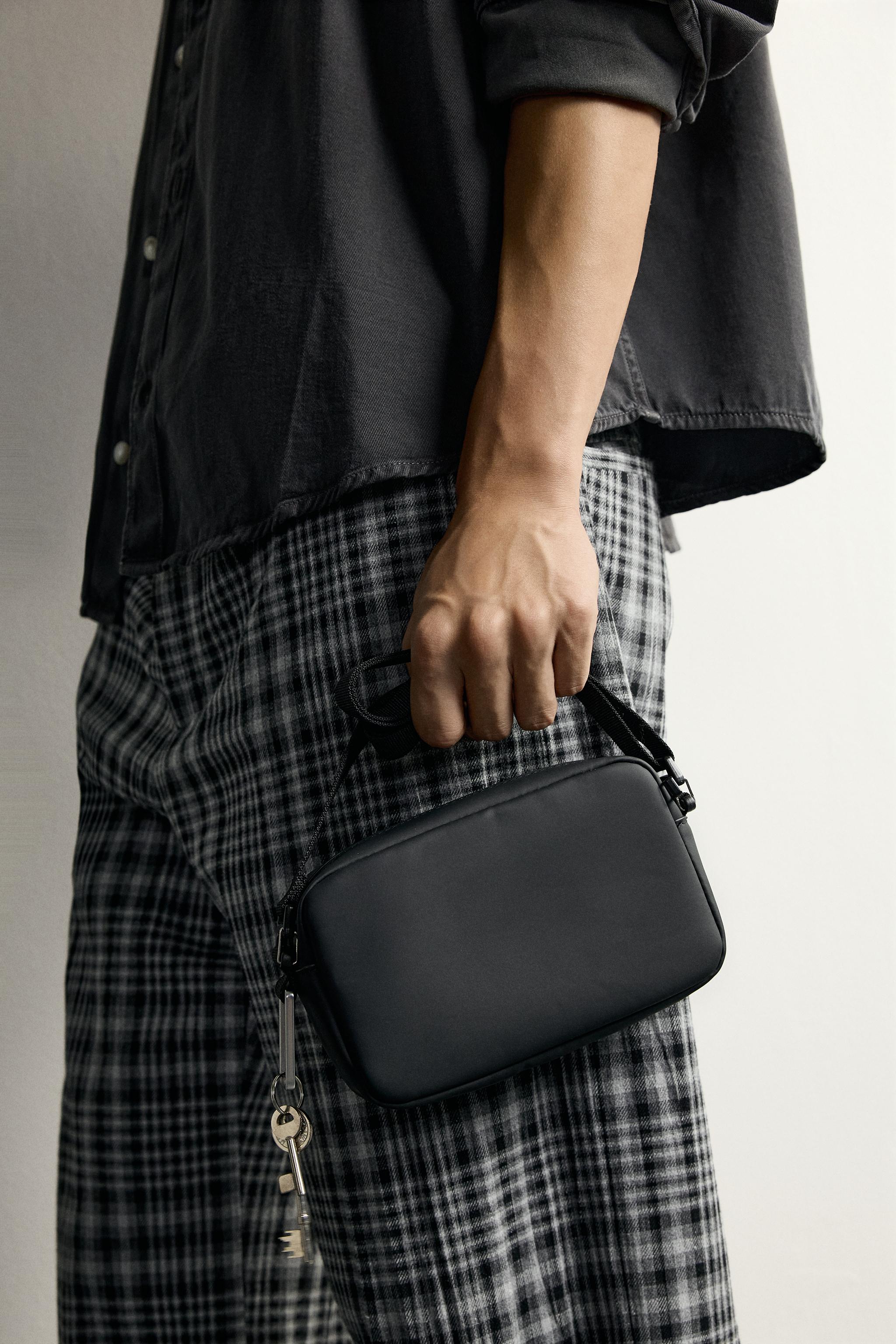 RUBBERIZED CROSSBODY BAG