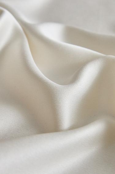 MULBERRY SILK HEAD SCARF - Ivory by Zara - Image 3