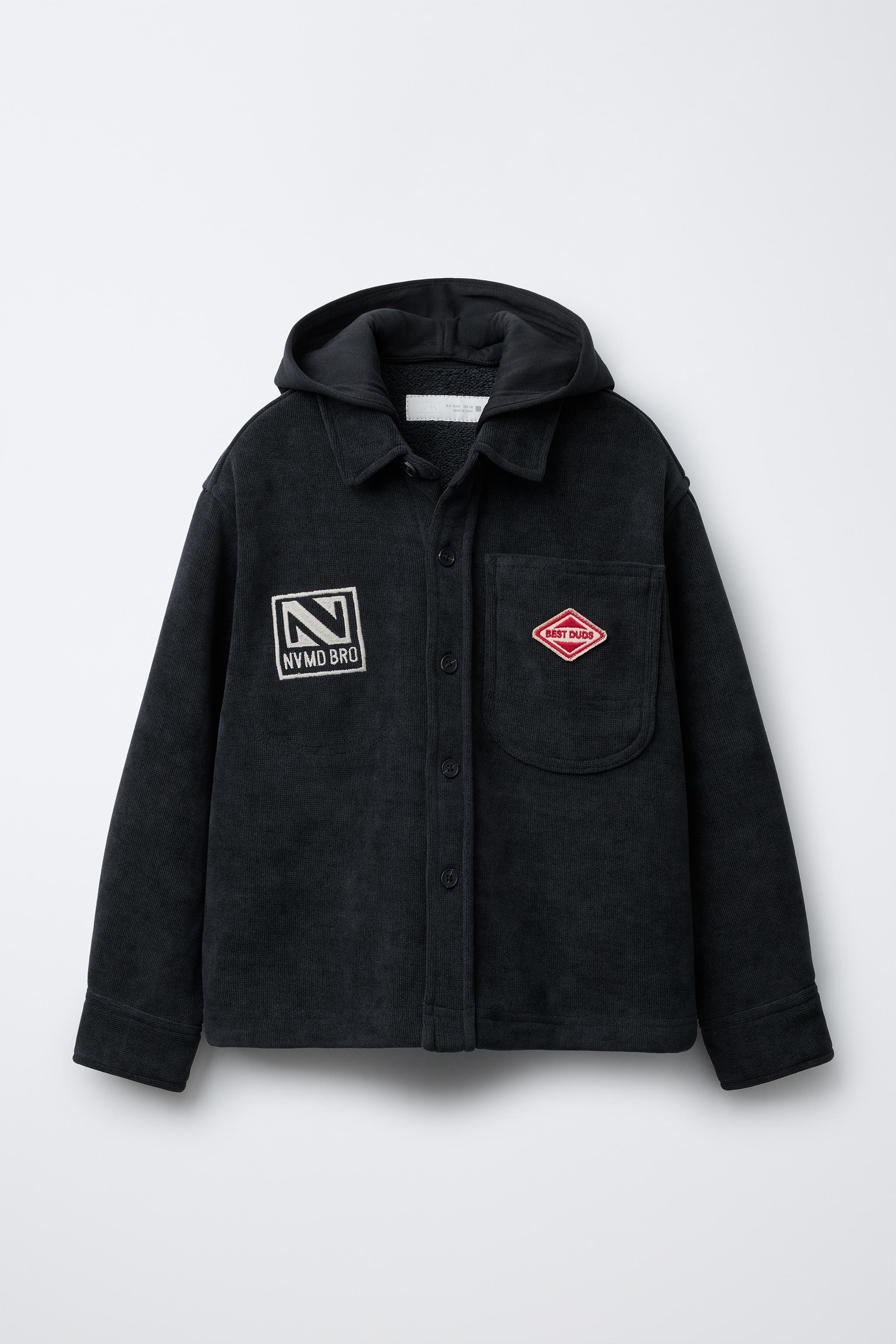 コーデュロイコンフォートフリースシャツジャケット - ネイビー