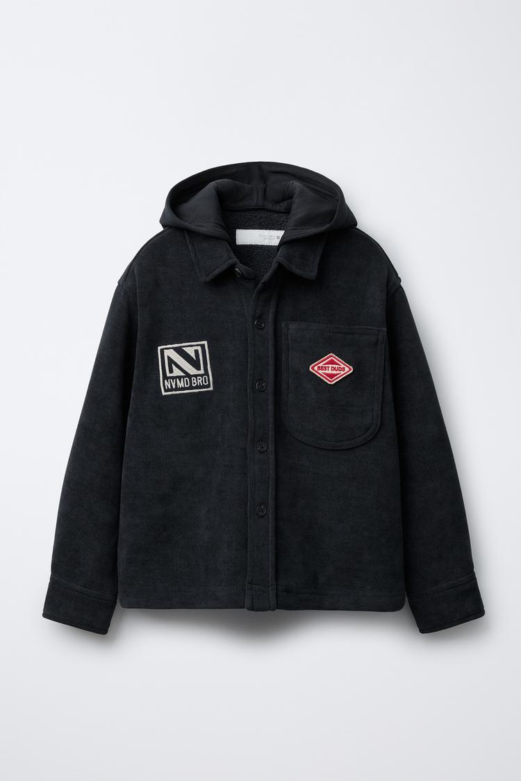 SOBRECAMISA PANA COMFORT POLAR Marino ZARA Estados Unidos de