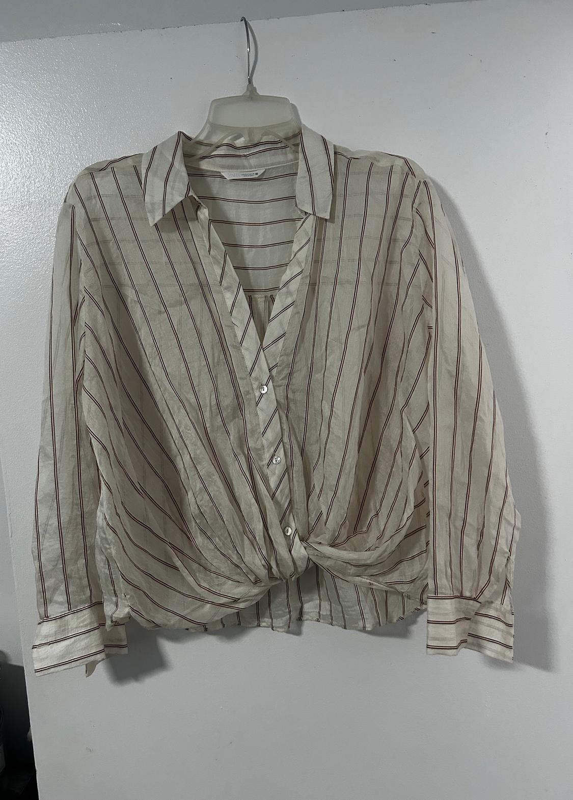 STRIPED SHIRT WITH KNOT - Image 2