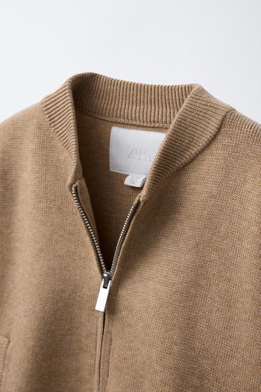 KNIT CARDIGAN - camel by Zara - Image 3