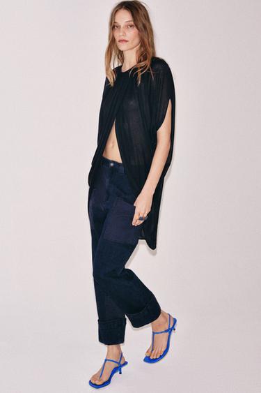 PANTALON BIMATIÈRE À POCHES ZW COLLECTION - Bleu de Zara - Image 4