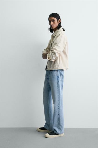 BASIC DENIM JACKET - Oyster-white by Zara - Image 3