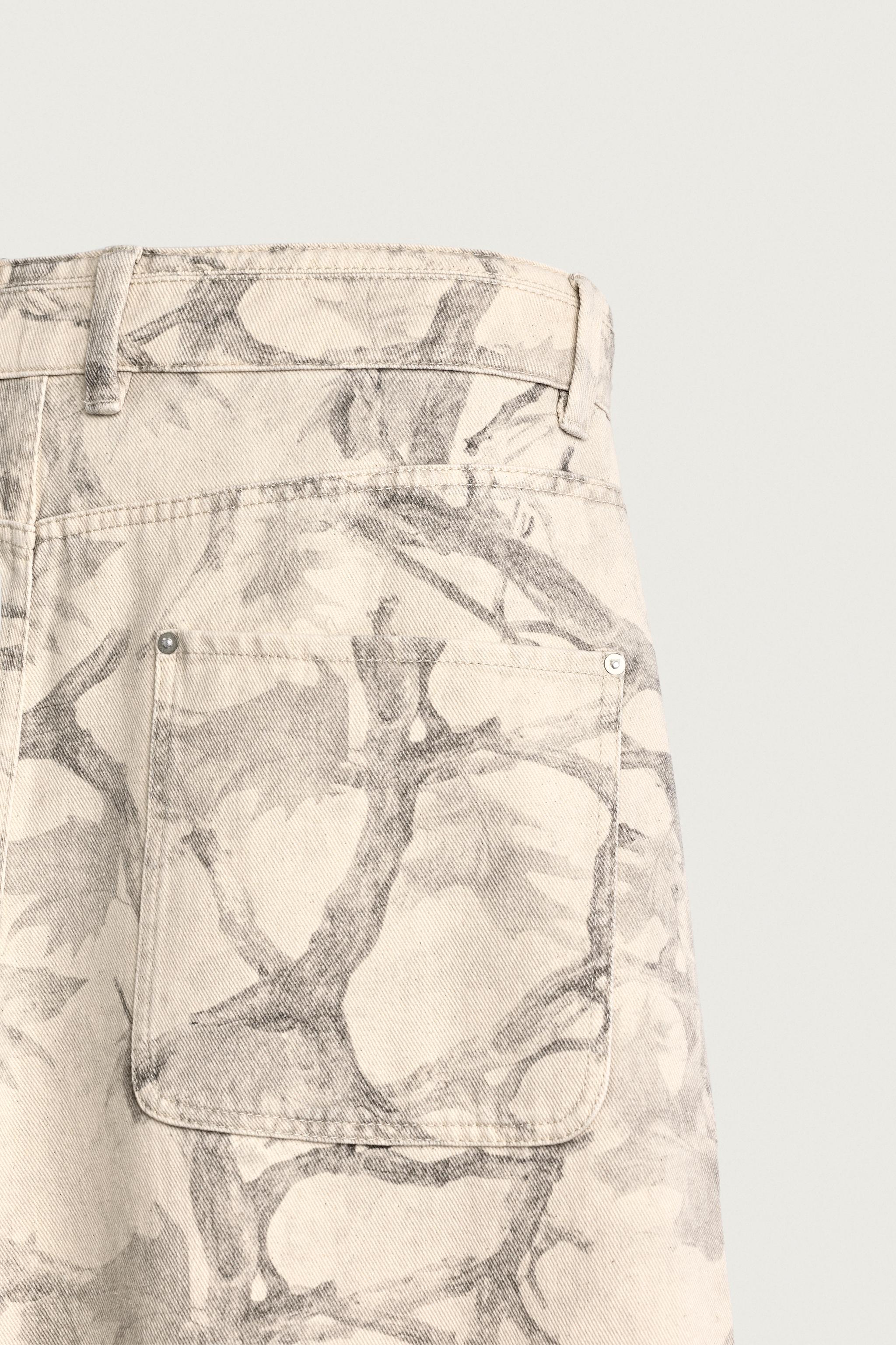 ABSTRACT PRINT BALLOON FIT PANTS