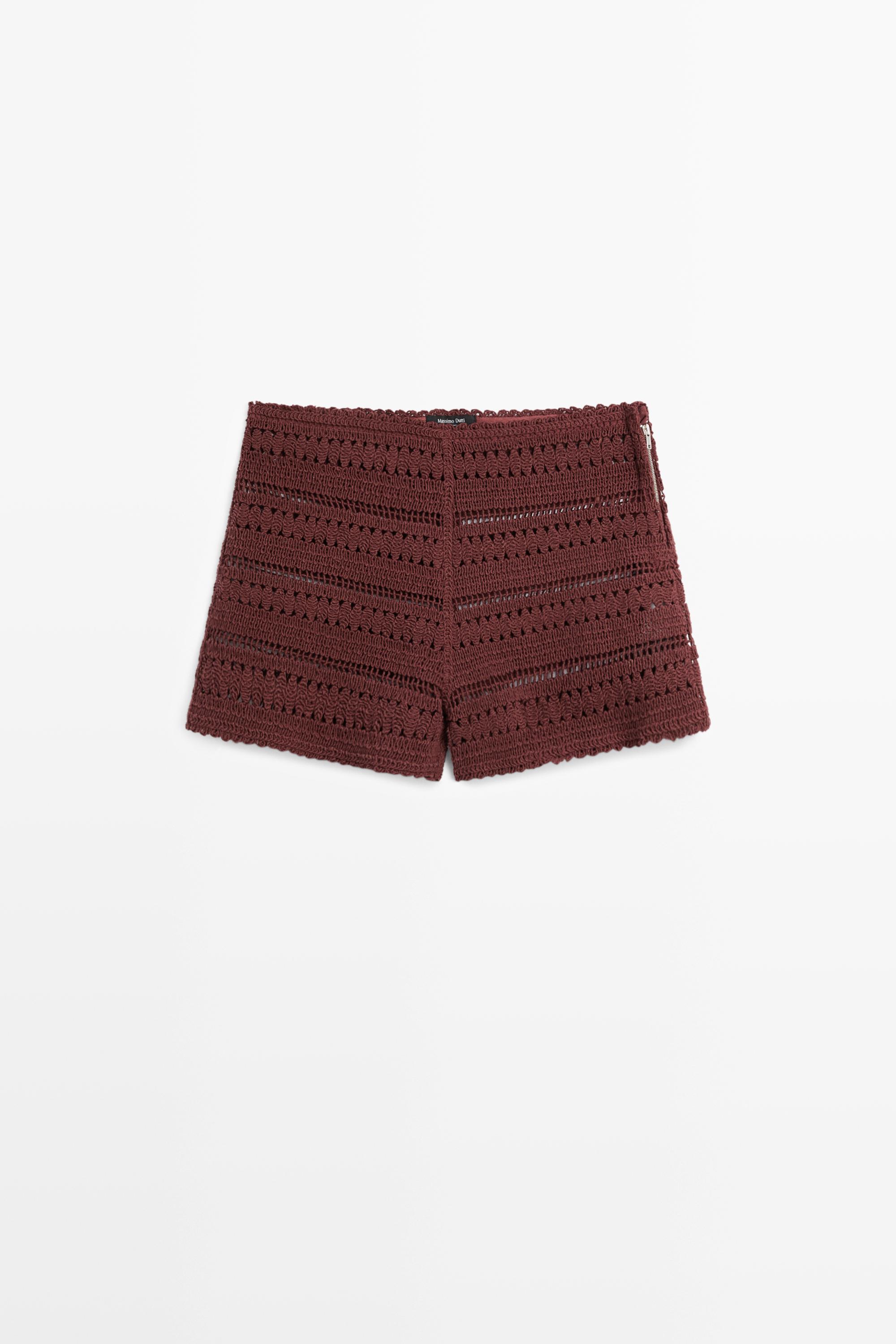 Cotton crochet shorts