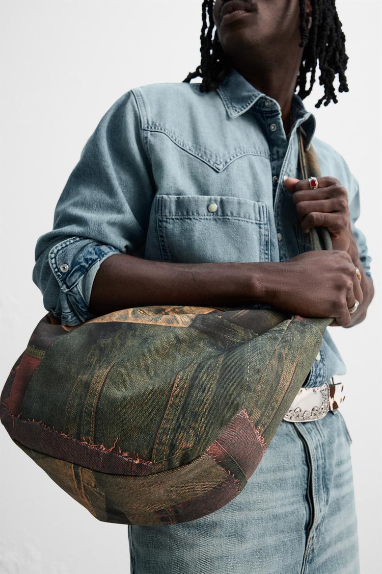 Denim Sac De Zara Zara Quilted Denim Bag Denim Quilted Shoulder