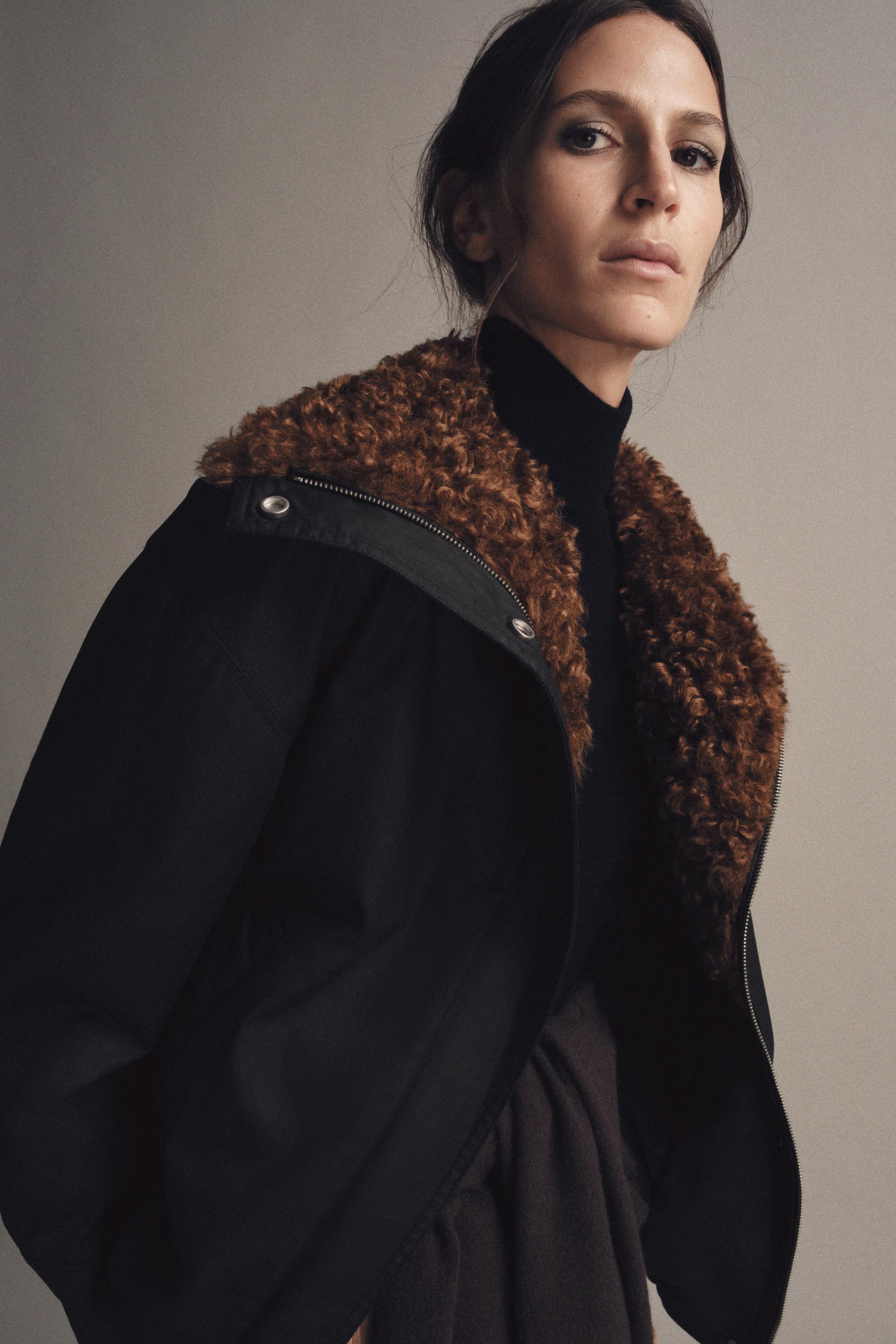 BLOUSON BOMBER EFFET MOUTON ZW COLLECTION