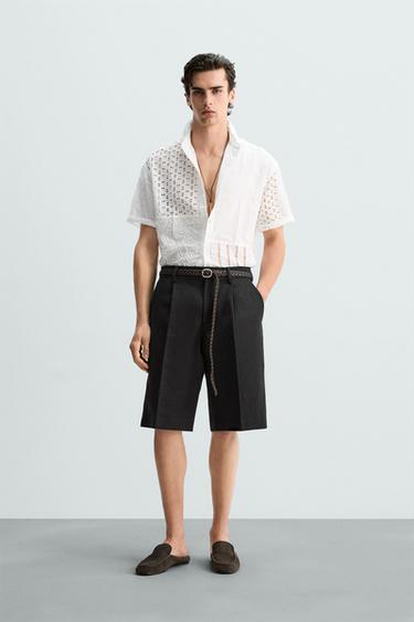 OPENWORK EMBROIDERY PATCHWORK SHIRT - White by Zara - Image 0