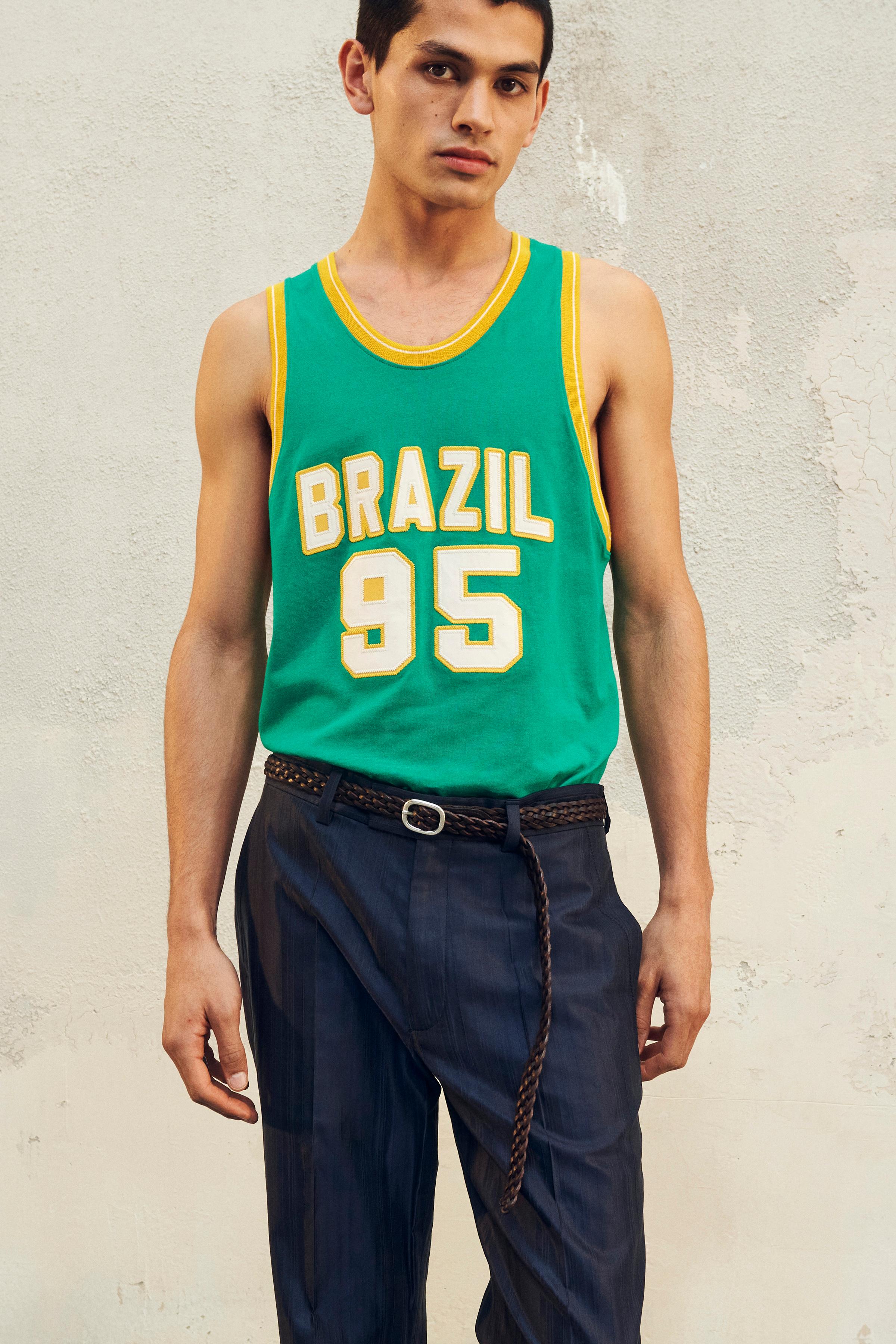 LIMITED EDITION NUMBER TANK TOP - Green / Grass | ZARA