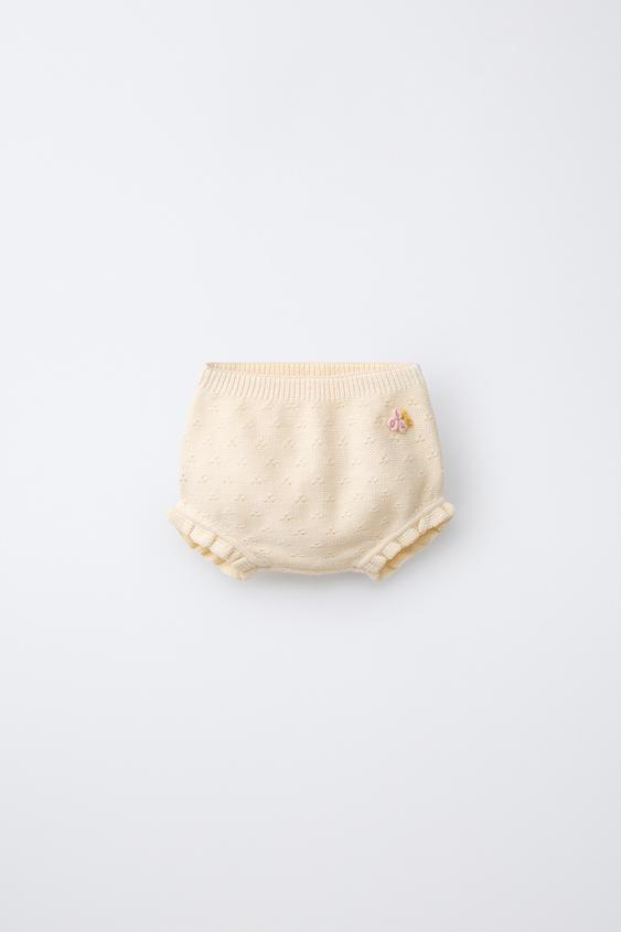 OPEN-KNIT AND BOBBLE BRIEFS - Ecru by Zara - Image 0