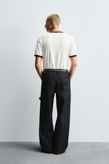 BAGGY FIT CARPENTER JEANS - Blue by Zara - Image 2