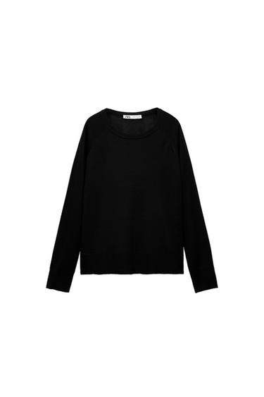 JERSEY PUNTO FINO - Negro de Zara