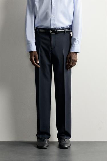 KOSTUUMBROEK 100% WOL AARON LEVINE X ZARA - Marineblauw van Zara