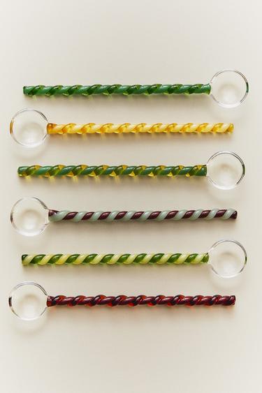 PACK CUCHARILLAS VIDRIO MULTICOLOR (PACK DE 6) - Verde de Zara