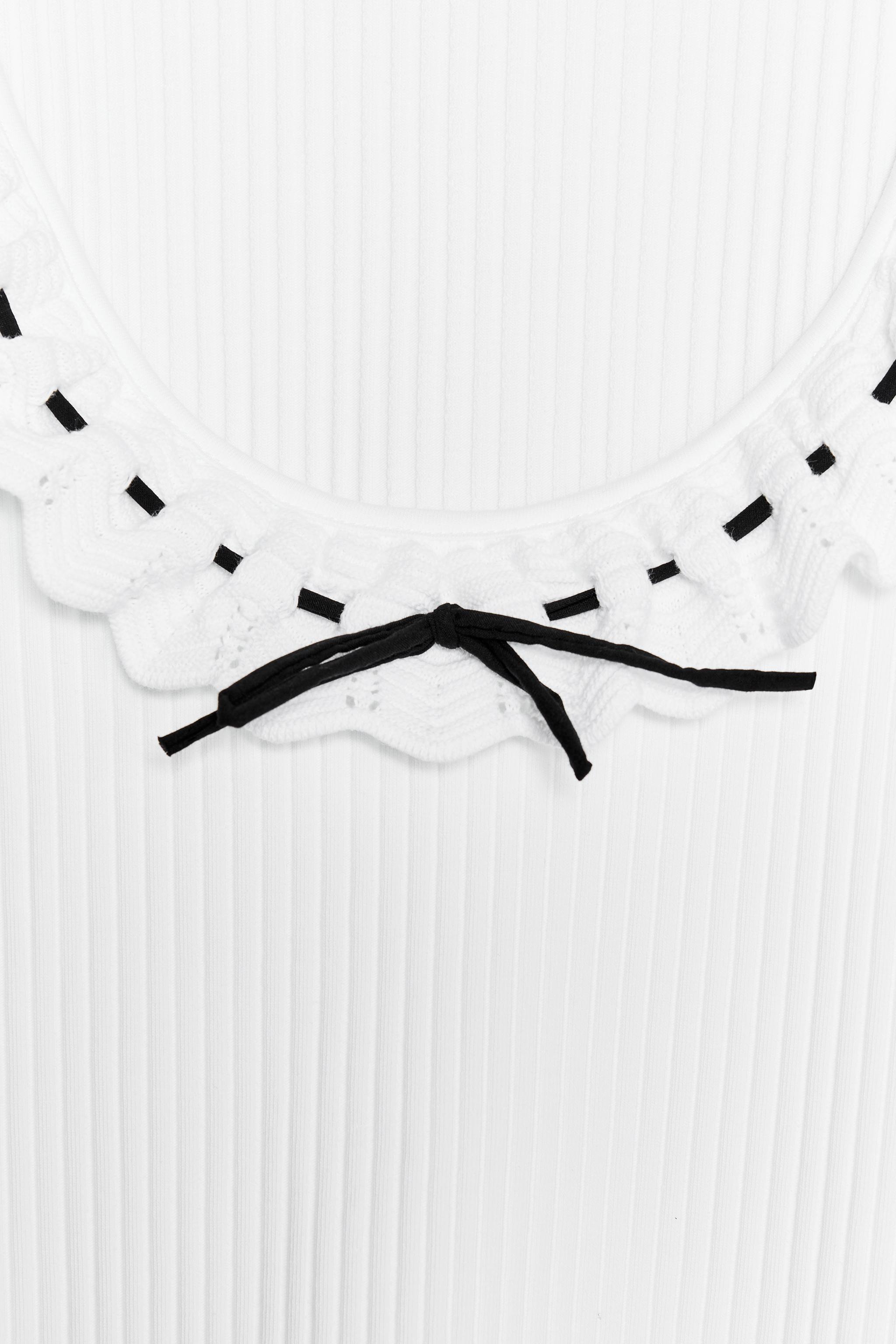ロマンティックリブTシャツ - ホワイト | ZARA Japan / 日本