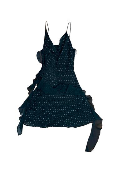 RUFFLED GEMSTONE DRESS