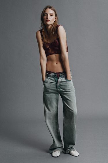 LACE UNDERWIRED BRA - Brown by Zara