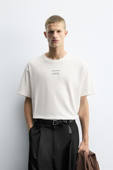 T-SHIRT WITH CONTRAST LABELS - White by Zara