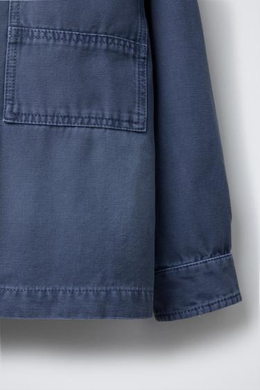 CANVAS OVERSHIRT - Blue by Zara - Image 3