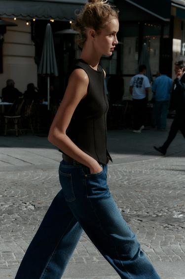 KNIT PEPLUM TOP - Black by Zara - Image 3