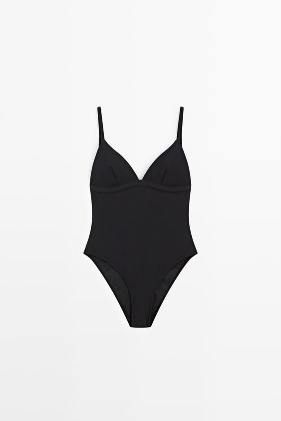 Shimmery triangle swimsuit from Zara - $130