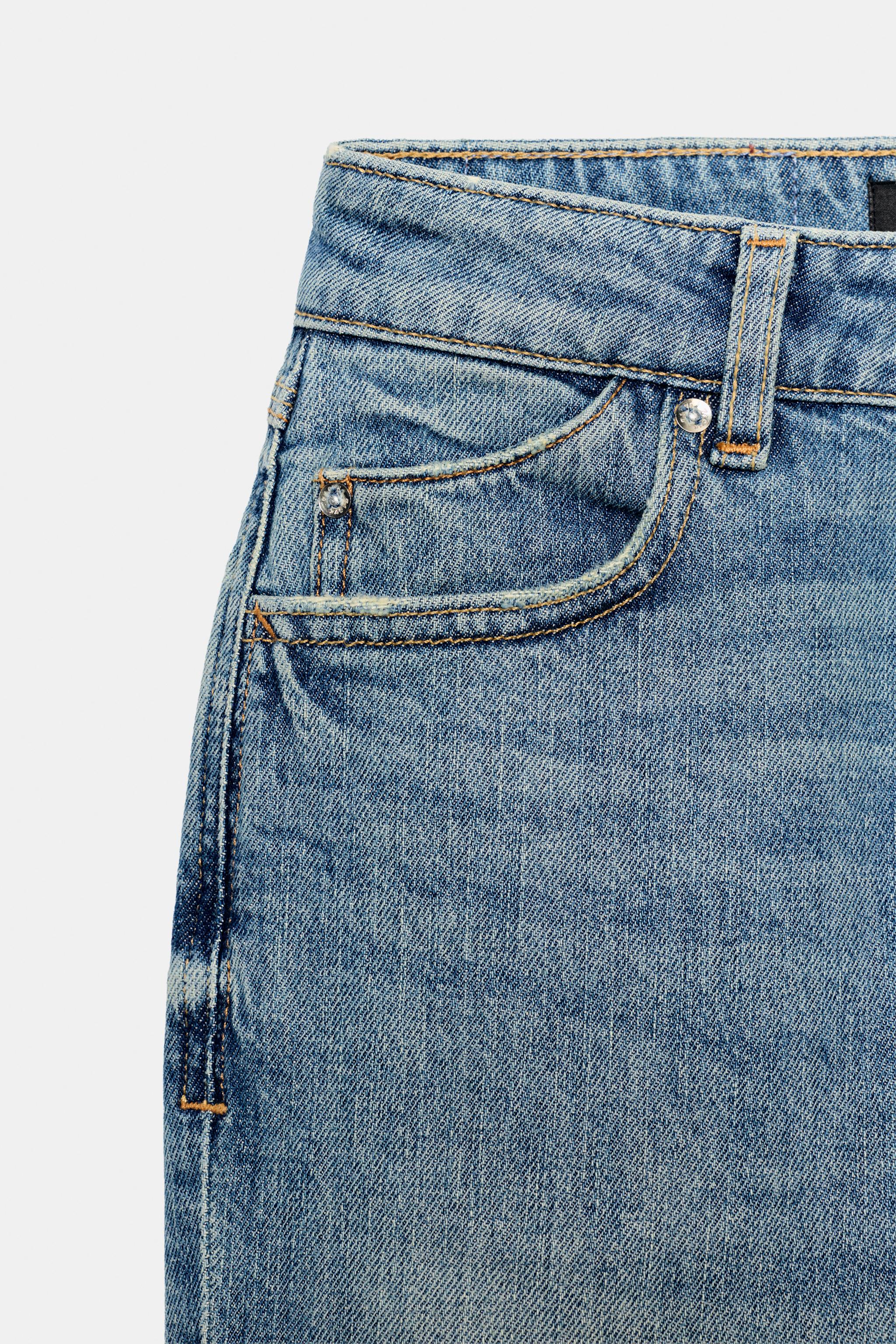 Z1975 ハイウエストマムフィットデニムパンツ - インディゴブルー