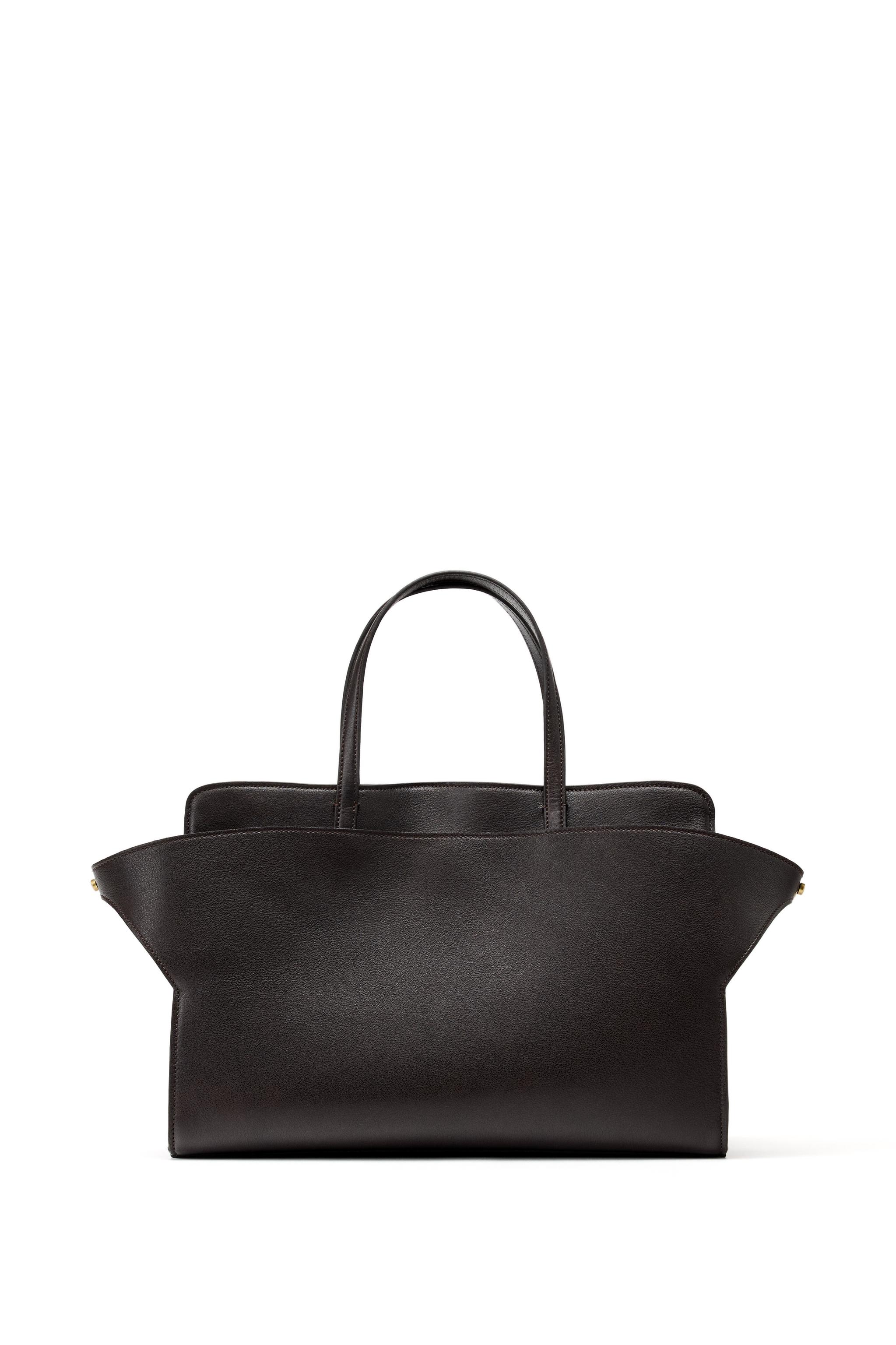 Shop Zara LIMITED EDITION LEATHER CITY BAG at Beverly Center in