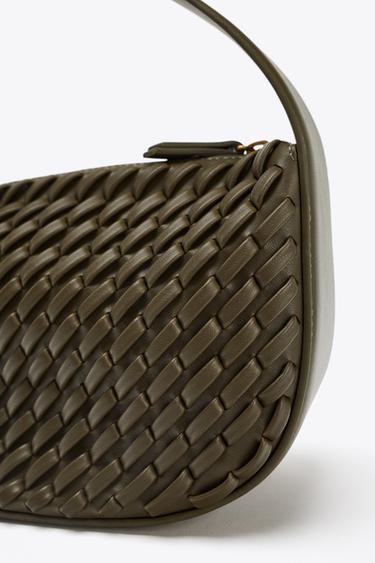 WOVEN-EFFECT HANDBAG - Green de Zara - Image 4