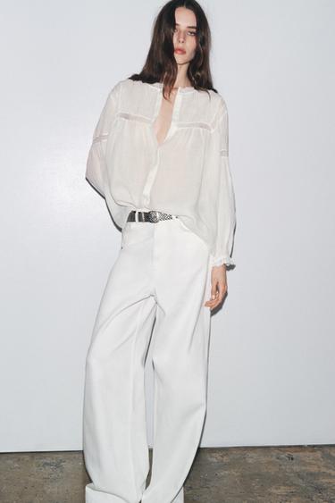 RAMIE ROMANTIC SHIRT ZW COLLECTION - Oyster-white by Zara - Image 4
