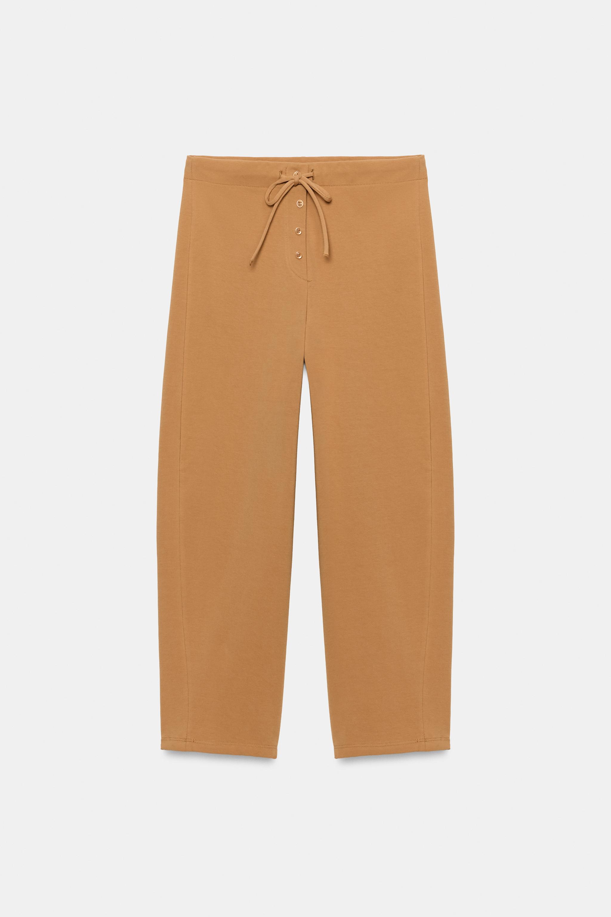 Женские брюки Zara INTERLOCK TAPERED PANTS — фото 4