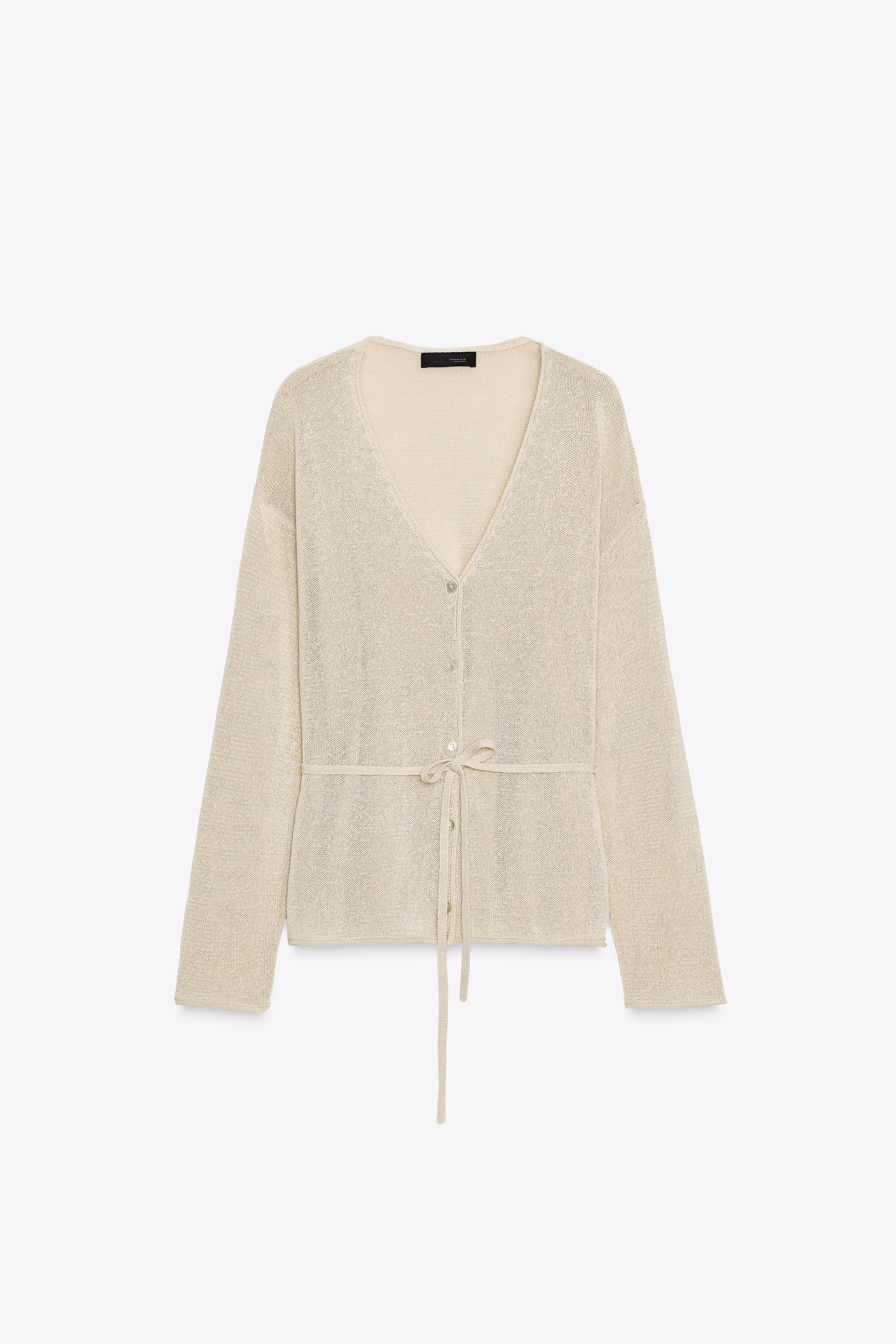 トップス Y's linen knit cardigan Y's × Yohji Yamamoto Aymstetrical Double Zip Linen Knit
