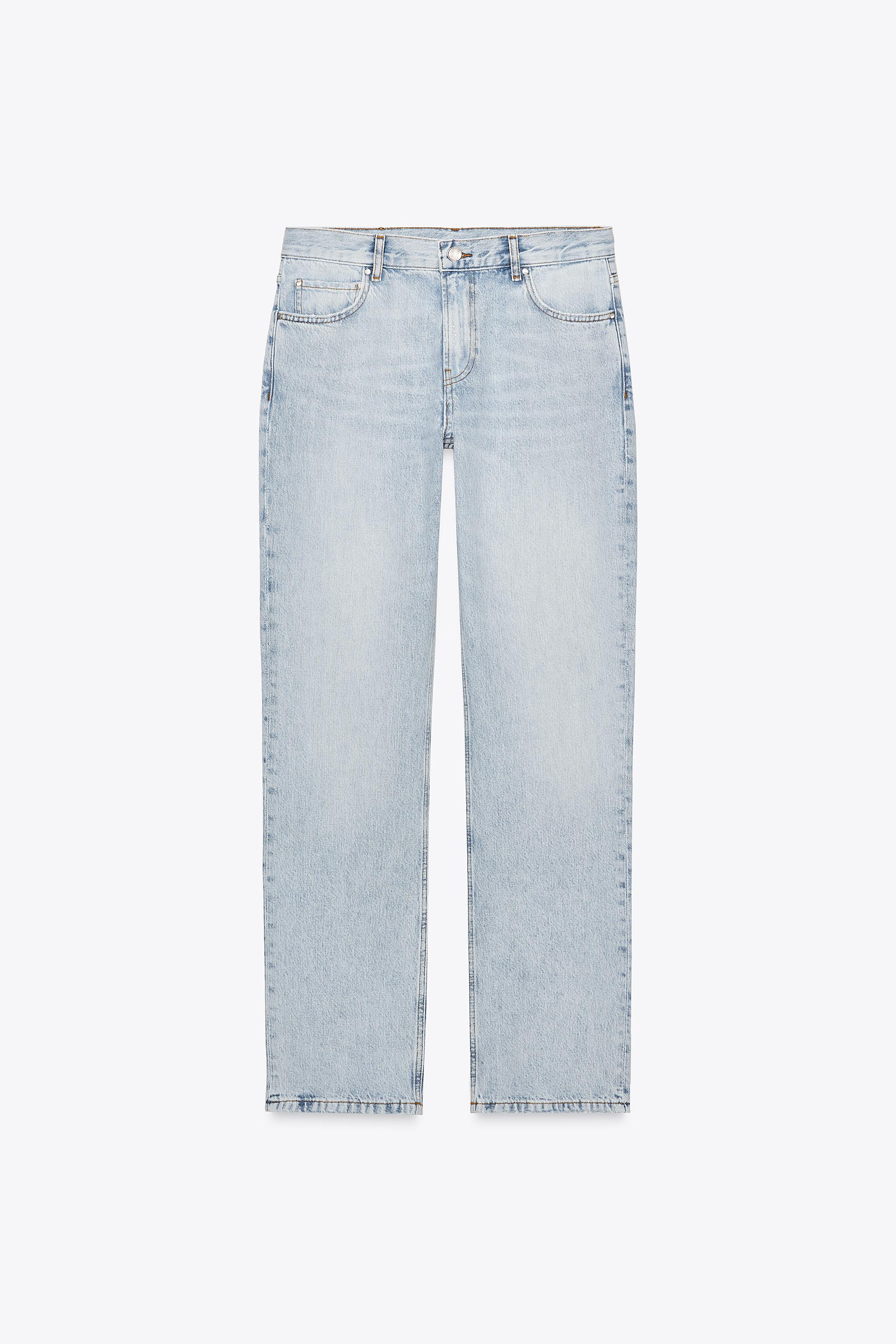 ZW COLLECTION LOW RISE STRAIGHT BOOTCUT JEANS - Light blue