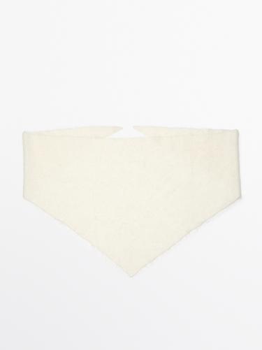 Zara 100% cashmere bandana - Gray / Tan - Image 0