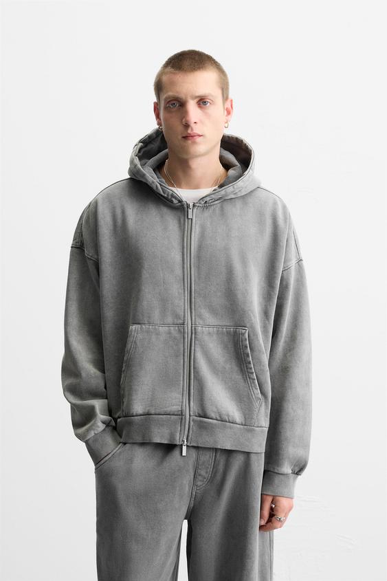 Felpa Girocollo Felpa Con Cappuccio Uomo Zara Zara Uomo Felpe