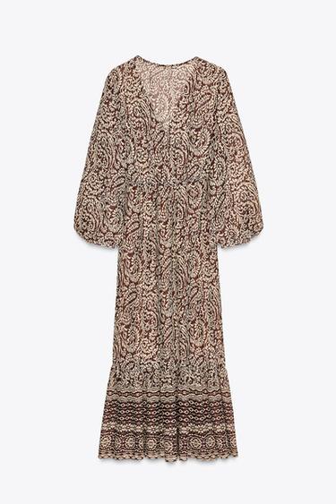 PRINTED MIDI DRESS WITH RUFFLES - Multicoloured by Zara - Image 5
