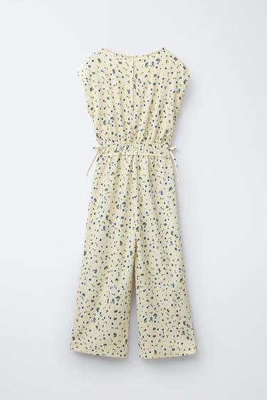 LONG TEXTURED PRINT JUMPSUIT - Yellow by Zara