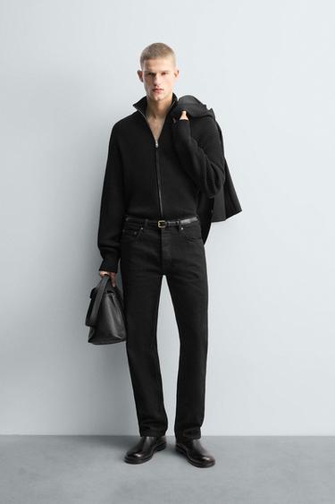 Zara PLETENI KARDIGAN SA PERLAMA LIMITED EDITION – Crna