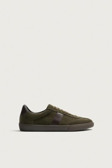 RETRO STYLE TRAINERS - Khaki Green by Zara