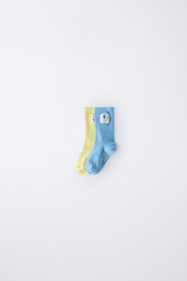 LOT DE DEUX CHAUSSETTES MONTANTES MICKEY MOUSE ET DONALD DUCK © DISNEY - Jaune de Zara