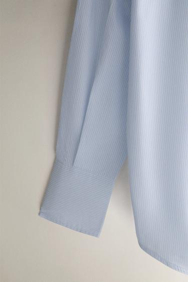 STRIPED SHIRT WITH COLLAR - Blue by Zara - Image 2